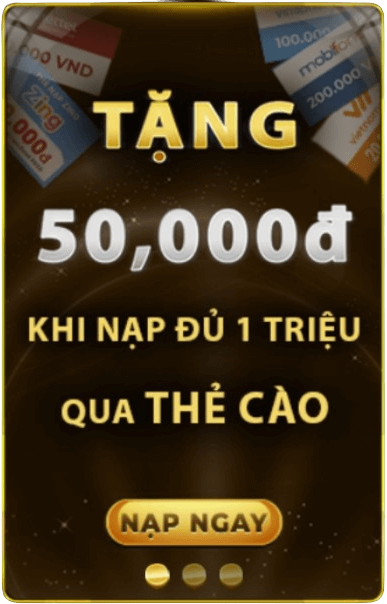 khuyến mãi nạp thẻ cào tip club tặng 50k