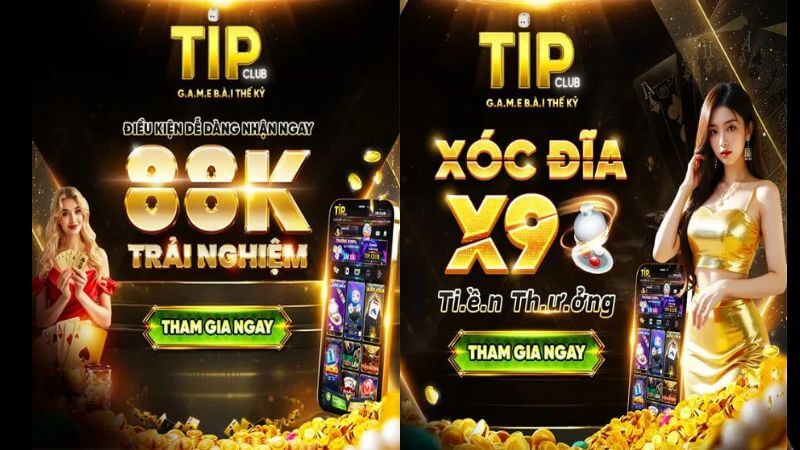 Khuyến mãi Tip Club đang triển khai cho thành viên